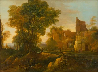 Landschaft mit Ruine
